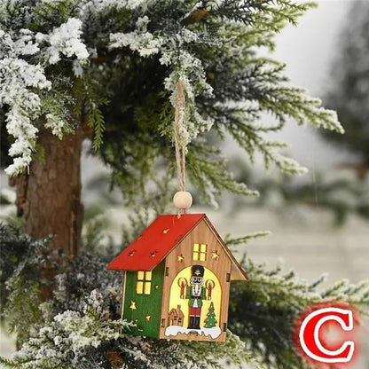 Merry Christmas LED Lights Pendants Ornaments Christmas Table Decoration for Home Xmas Light LED Christmas Decor