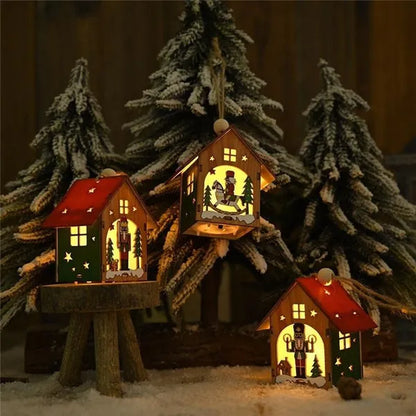 Merry Christmas LED Lights Pendants Ornaments Christmas Table Decoration for Home Xmas Light LED Christmas Decor