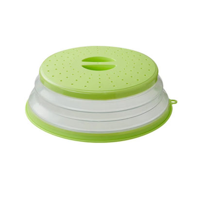 Microwave Splatter Cover Heating Folding Cover Silicone Fresh-Keeping Cover Oil-Proof Splash-Proof Cover with Hook Cooking Lids