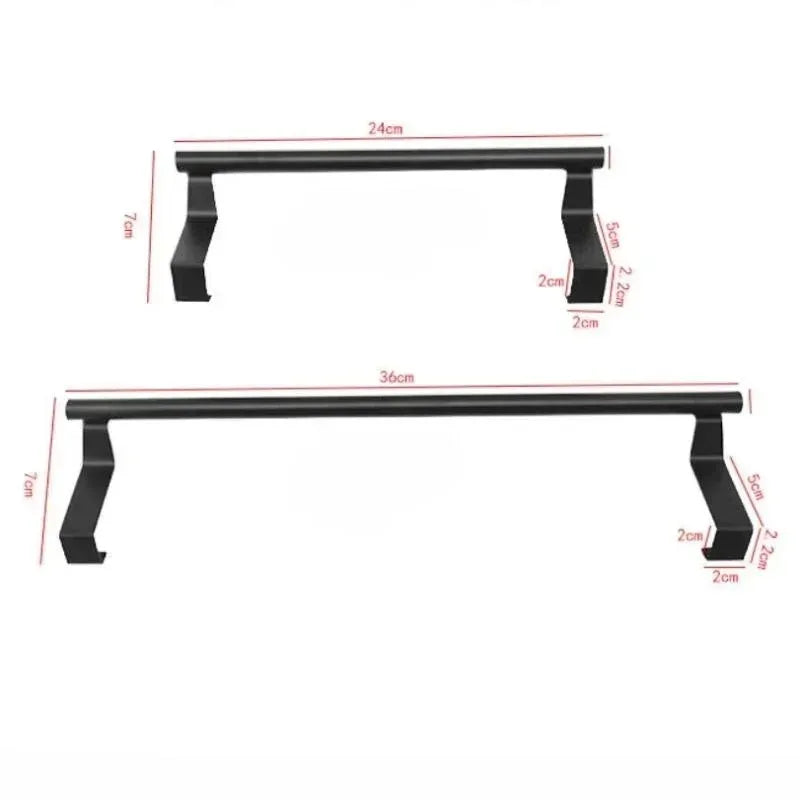 Towel Rack over Door Stainless Steel Towel Bar Storage Organizer Bathroom Kitchen Cabinet Door Hanging Towel Rack
