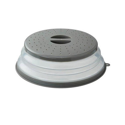 Microwave Splatter Cover Heating Folding Cover Silicone Fresh-Keeping Cover Oil-Proof Splash-Proof Cover with Hook Cooking Lids