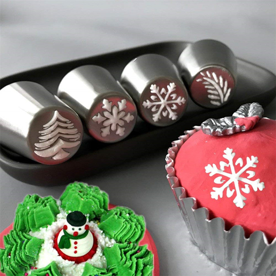 Snowflake Cream Decorating Mouth Is More Fancy Christmas Kitchen Tools