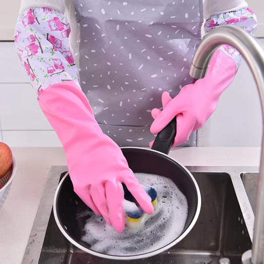 2Pcs Silicone/Pvc Cleaning Gloves Multifunction Silicone Dish Washing Gloves for Kitchen Household Silicone Washing