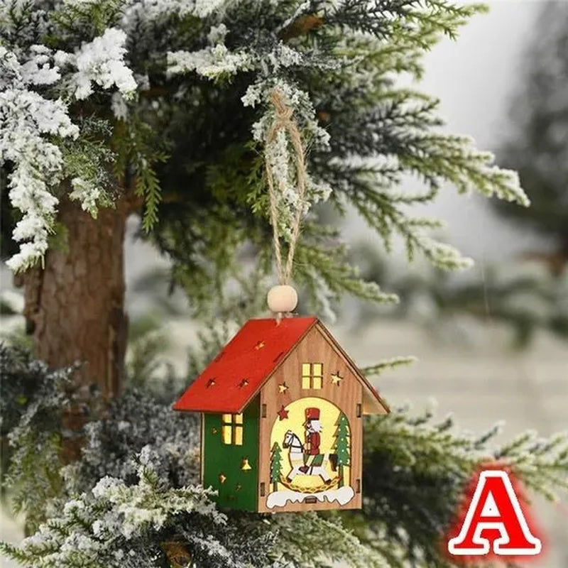 Merry Christmas LED Lights Pendants Ornaments Christmas Table Decoration for Home Xmas Light LED Christmas Decor