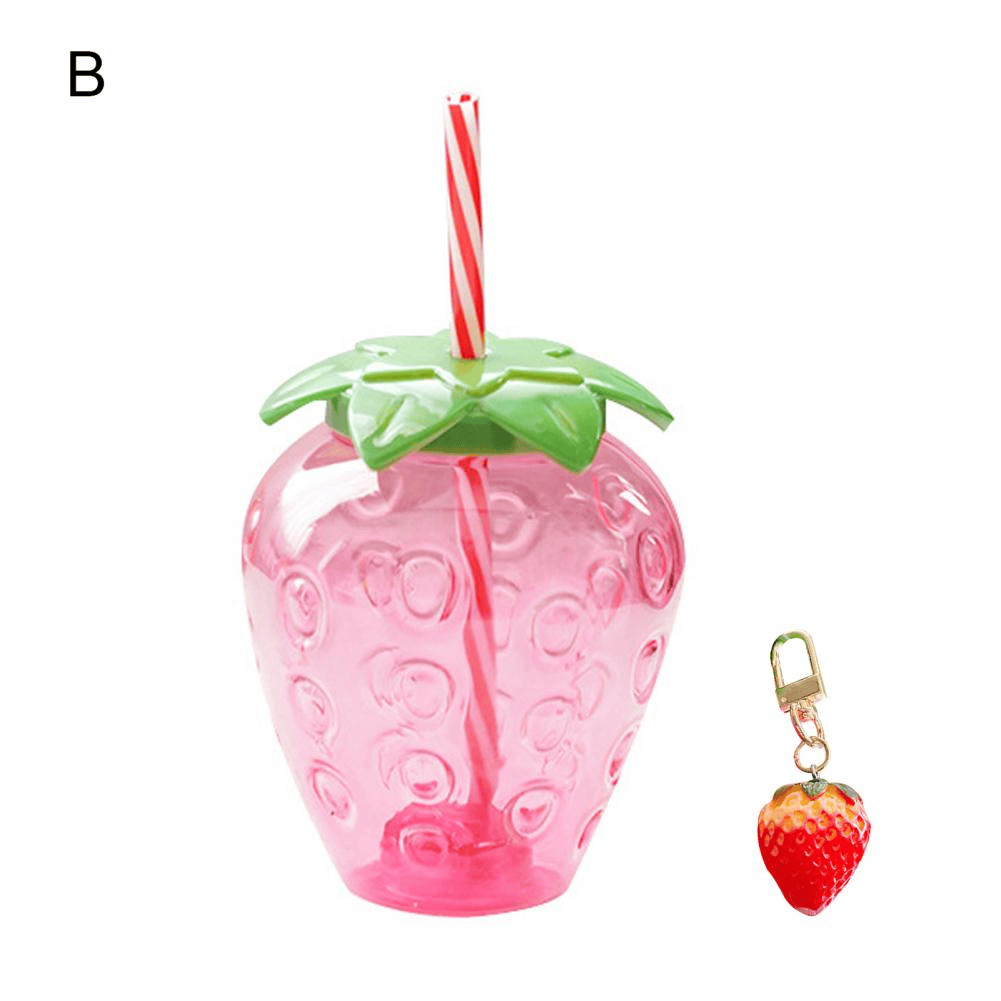 Strawberry Straw Bottle – Sip Sweet, Stay Cool