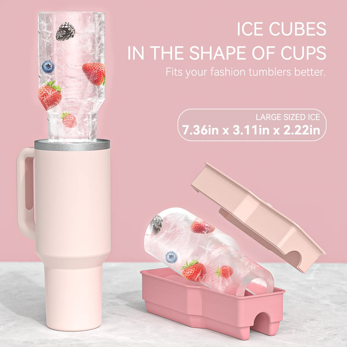 New Ice Trays for Silicone Ice Cube Mold for Water Cup Non Stick Summer Ice Molds Easy Demoulding Soft Ice Cube