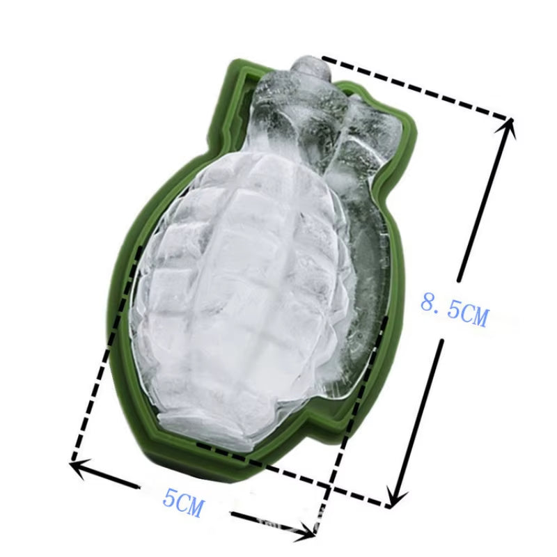 3D Grenade Shape Ice Cube Mold Ice Cream Maker Party Bar Drinks Silicone Trays Molds Kitchen Bar Tool