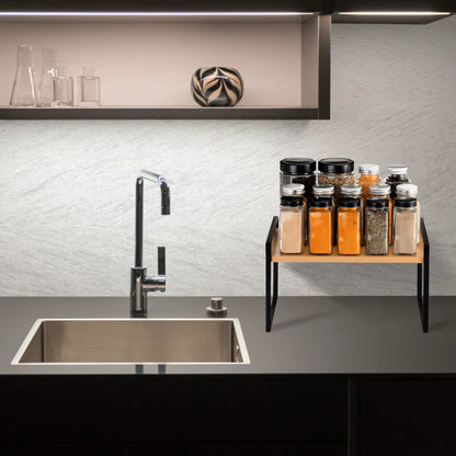 Kitchen Countertop Organizer, Stackable Kitchen Spice Racks Countertop Shelves Suitable for Kitchen Table, Cupboard An