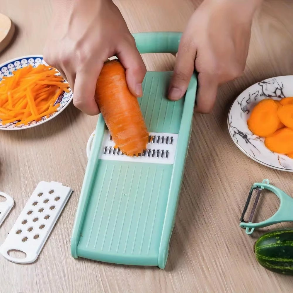 5 In1 Vegetable Fruit Slicer Multifunctional Manual Food Grater Cutter Potato Household Chopper Kitchen Veggie Dicer Gadgets