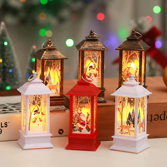Christmas Candlestick Lights Night Lights Candelabra Lamps Father Christmas Decorations Christmas Table Decorations