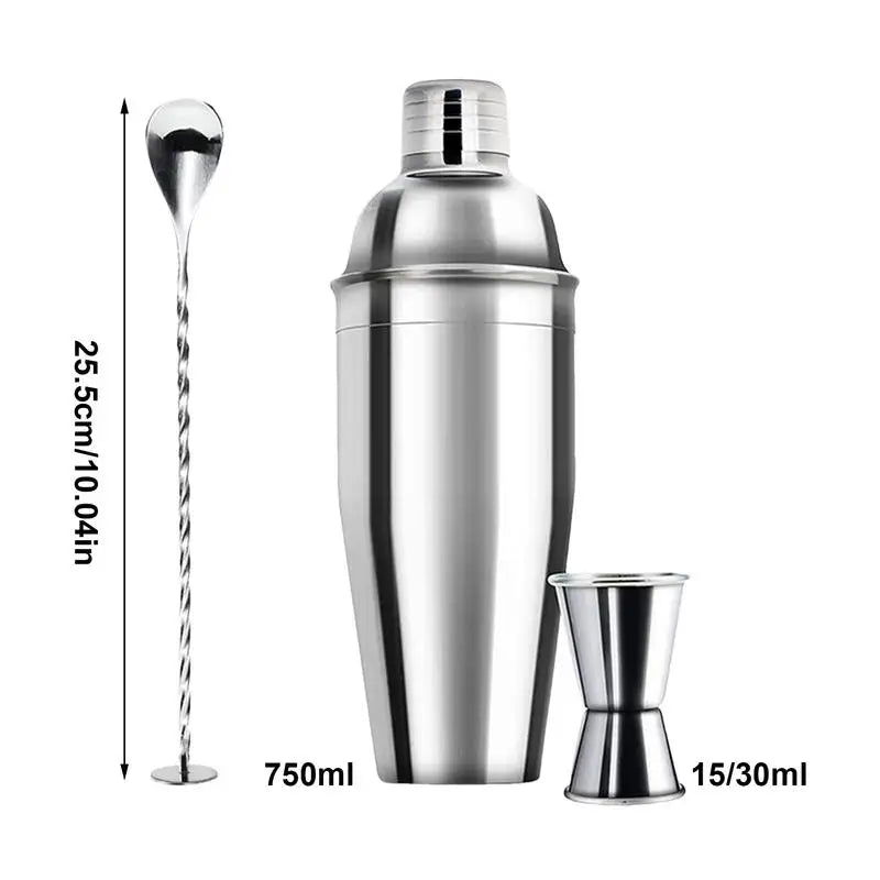 Bar Shaker for Bartending Cocktail Mixer Drink Shaker Professional Stainless Steel Bar Tool for Bartending Professional Bar