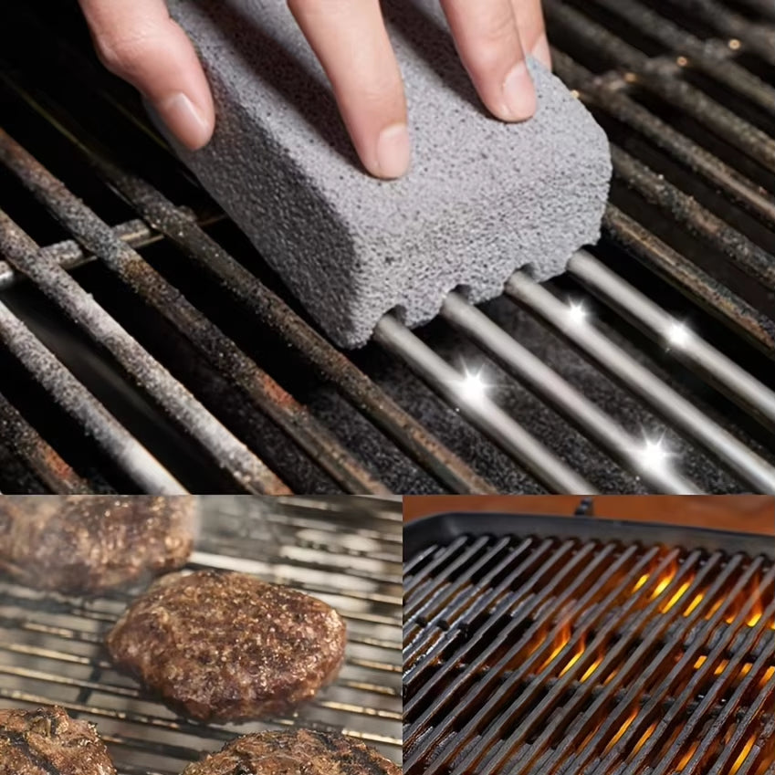 1Pc BBQ Grill Cleaning Brush Brick Block Barbecue Cleaning Stone Pumice Brick for Barbecue Rack Outdoor Kitchen BBQ Tools