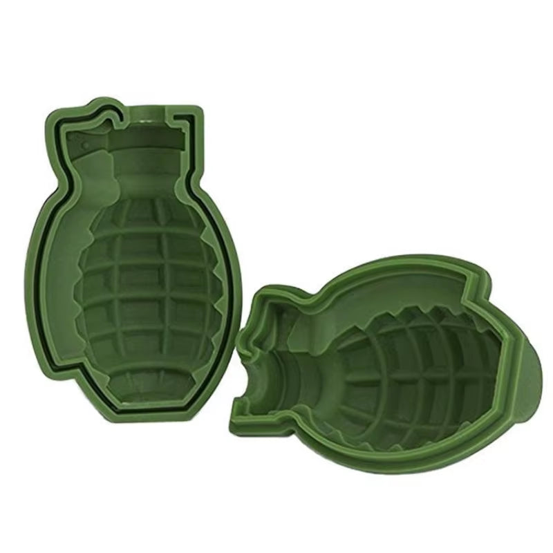 3D Grenade Shape Ice Cube Mold Ice Cream Maker Party Bar Drinks Silicone Trays Molds Kitchen Bar Tool