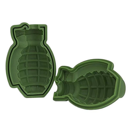 3D Grenade Shape Ice Cube Mold Ice Cream Maker Party Bar Drinks Silicone Trays Molds Kitchen Bar Tool