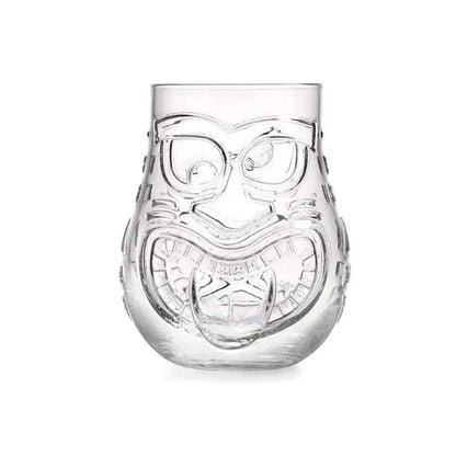 Glass Tiki Mug Modern Bar Tiki Cooler Clear Tumblers