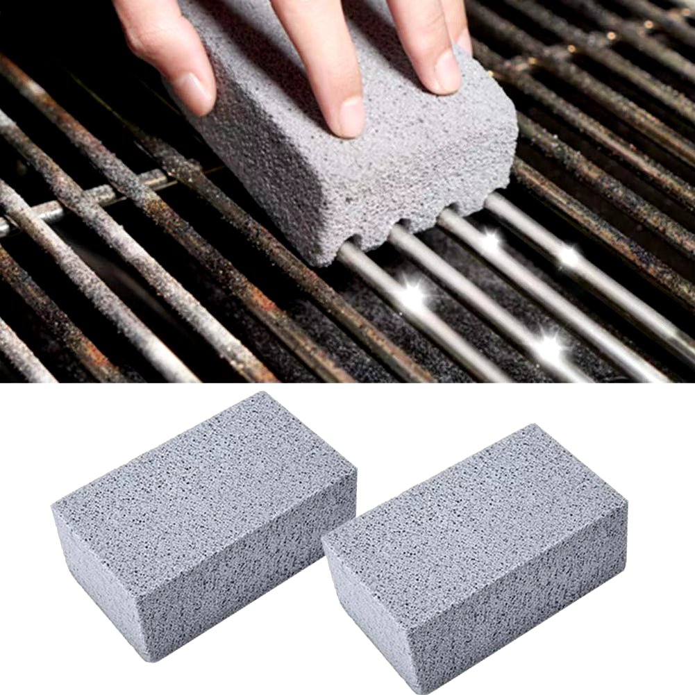 1Pc BBQ Grill Cleaning Brush Brick Block Barbecue Cleaning Stone Pumice Brick for Barbecue Rack Outdoor Kitchen BBQ Tools
