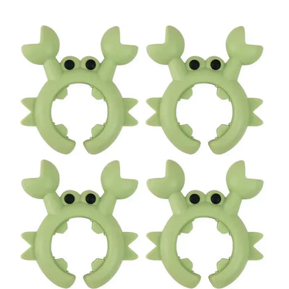 4/1PCS Silicone Spatula Rack Small Crab anti Scalding Overflow Pot Clip Spoon Holder Clip Universal Shovel Rack Kitchen Gadget