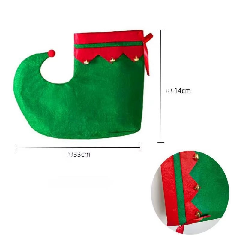 3Pcs/Set Christmas Kitchen Apron with Hat Fabric Holiday Cooking Aprons for Women Men Christmas Decorations Home Family Party