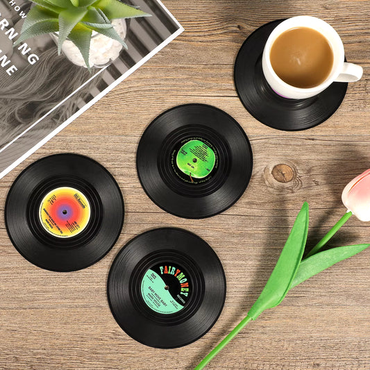 6Pcs Floppy Disk Cup Mat Coasters Drink Coasters Home Decor Bar Accessory SET Heat-Insulated Cup Mats Drinks Holder Home Decor